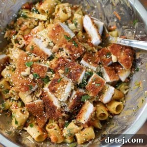 Crispy Chicken Cutlet Pasta Salad with Creamy Lemon Dressing 8 Chicken Cutlet Pasta Salad: Healthyish Foods