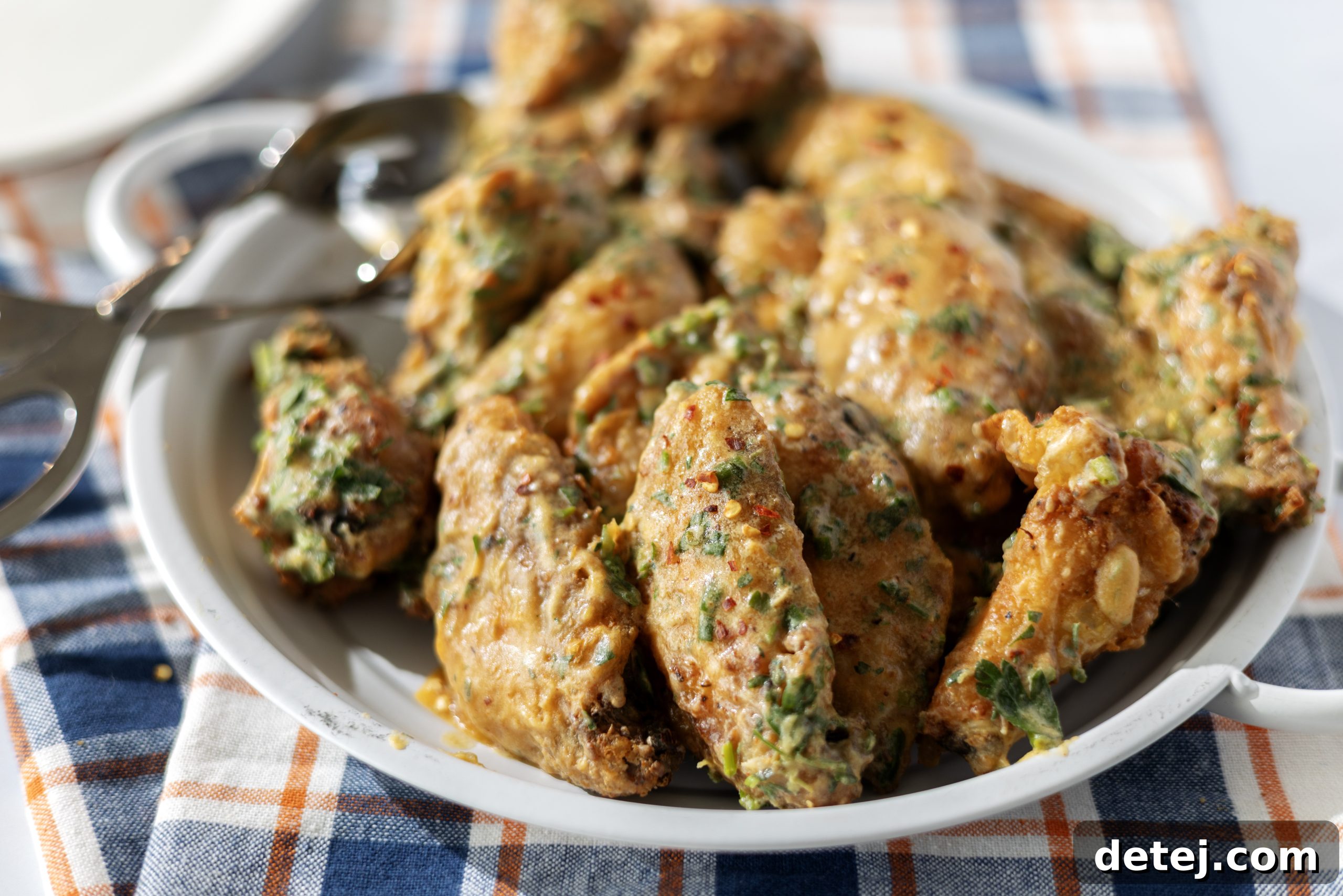 Crispy Baked Cowboy Butter Chicken Wings