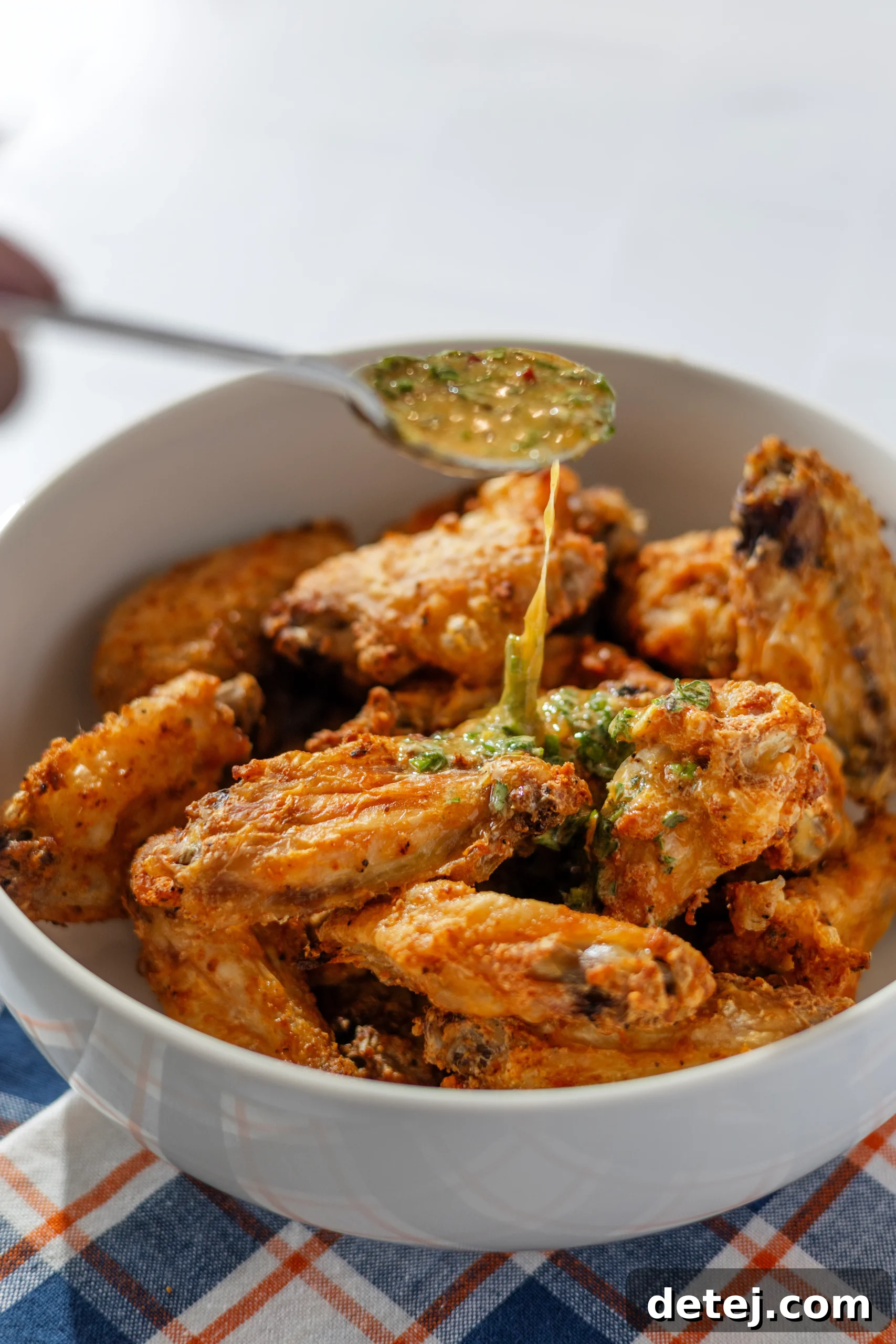 Crispy Baked Cowboy Butter Chicken Wings