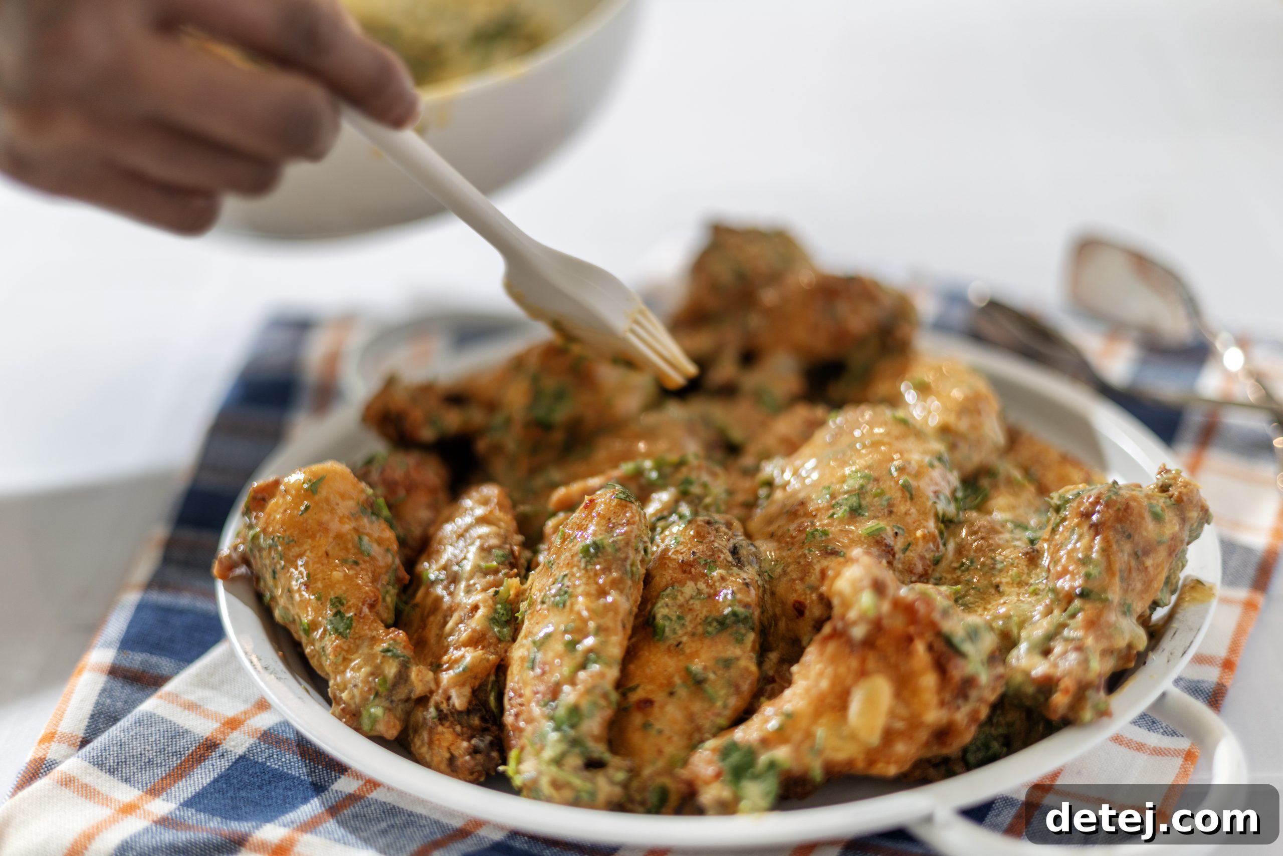 Crispy Baked Cowboy Butter Chicken Wings