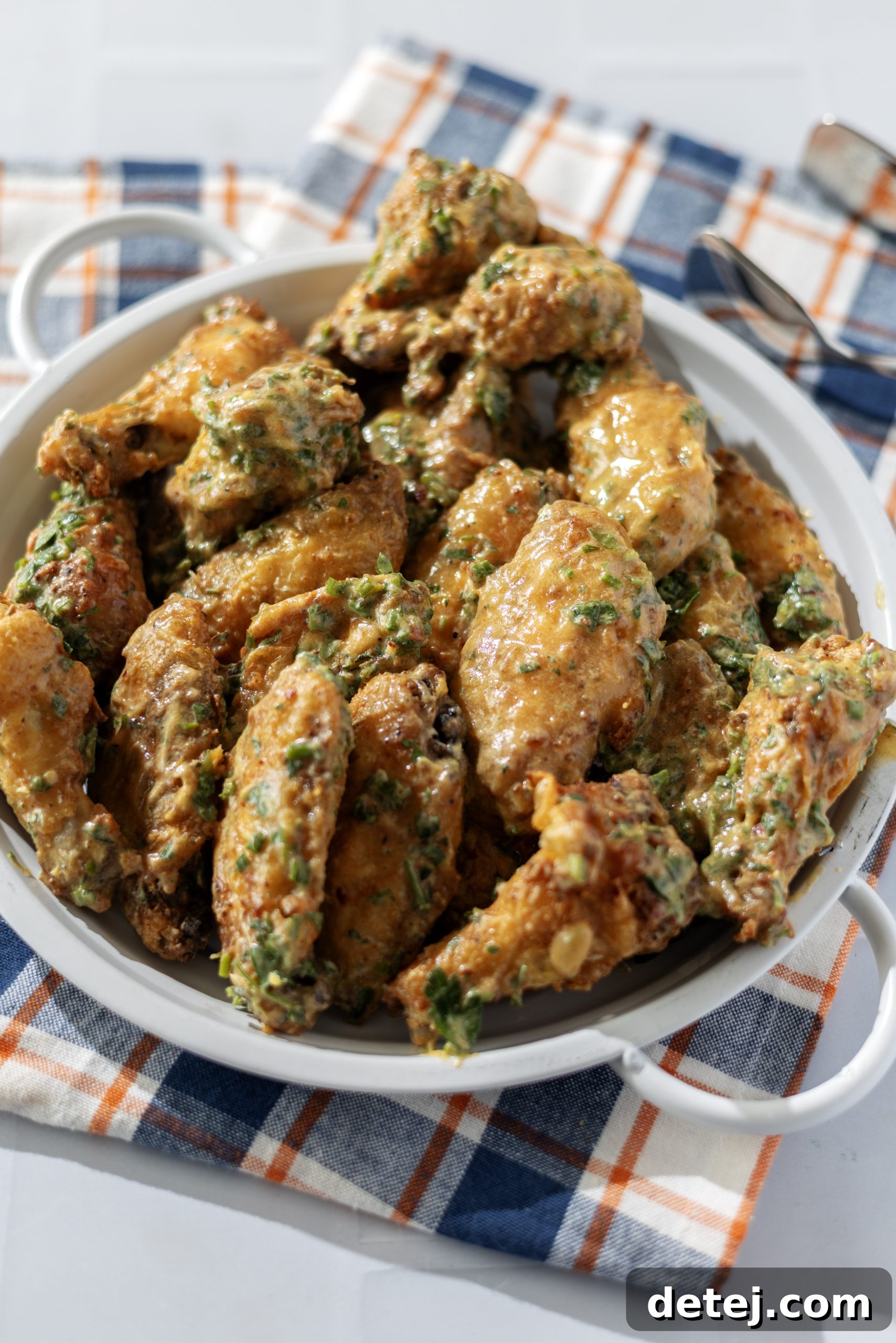 Crispy Baked Cowboy Butter Chicken Wings