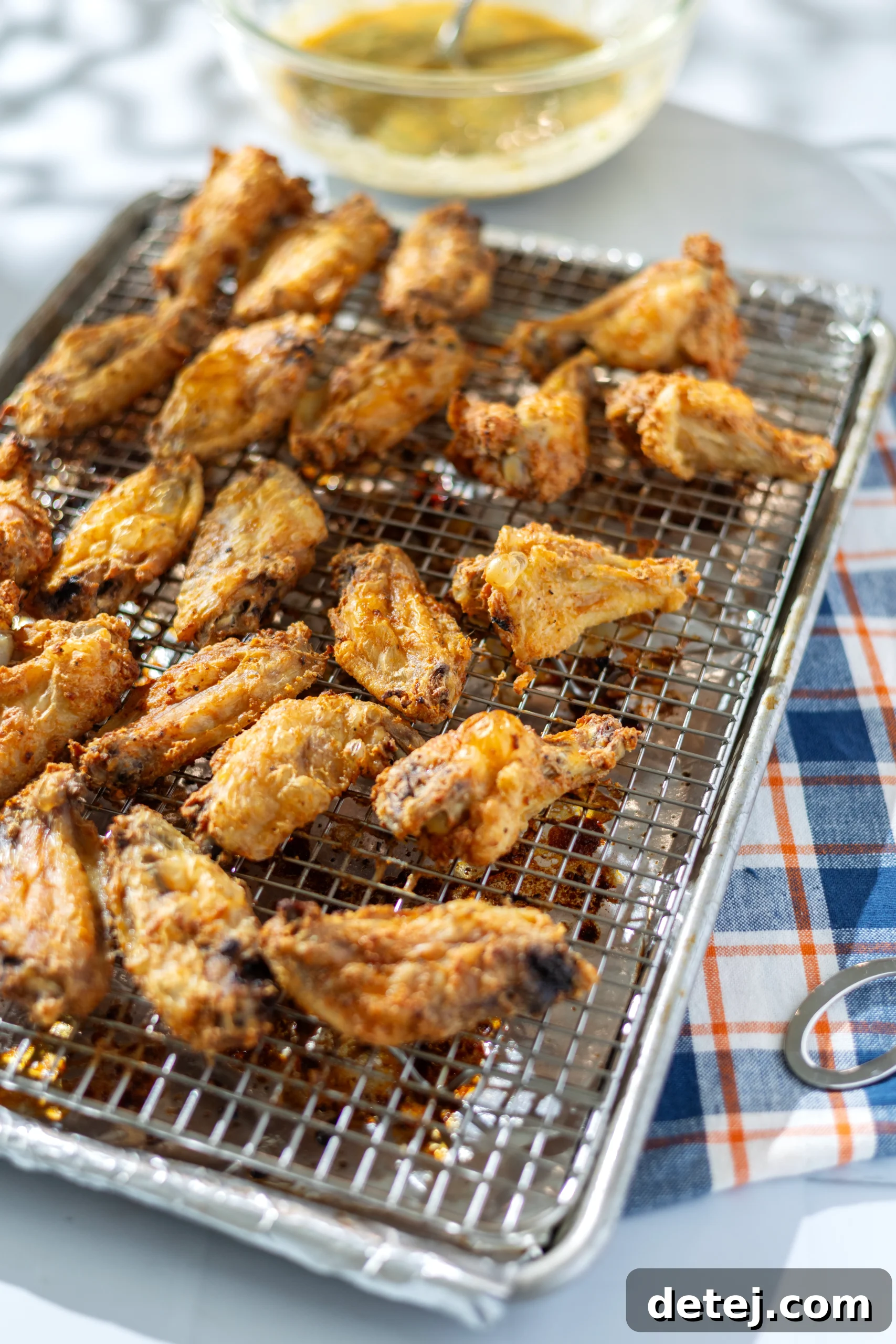 Crispy Baked Cowboy Butter Chicken Wings