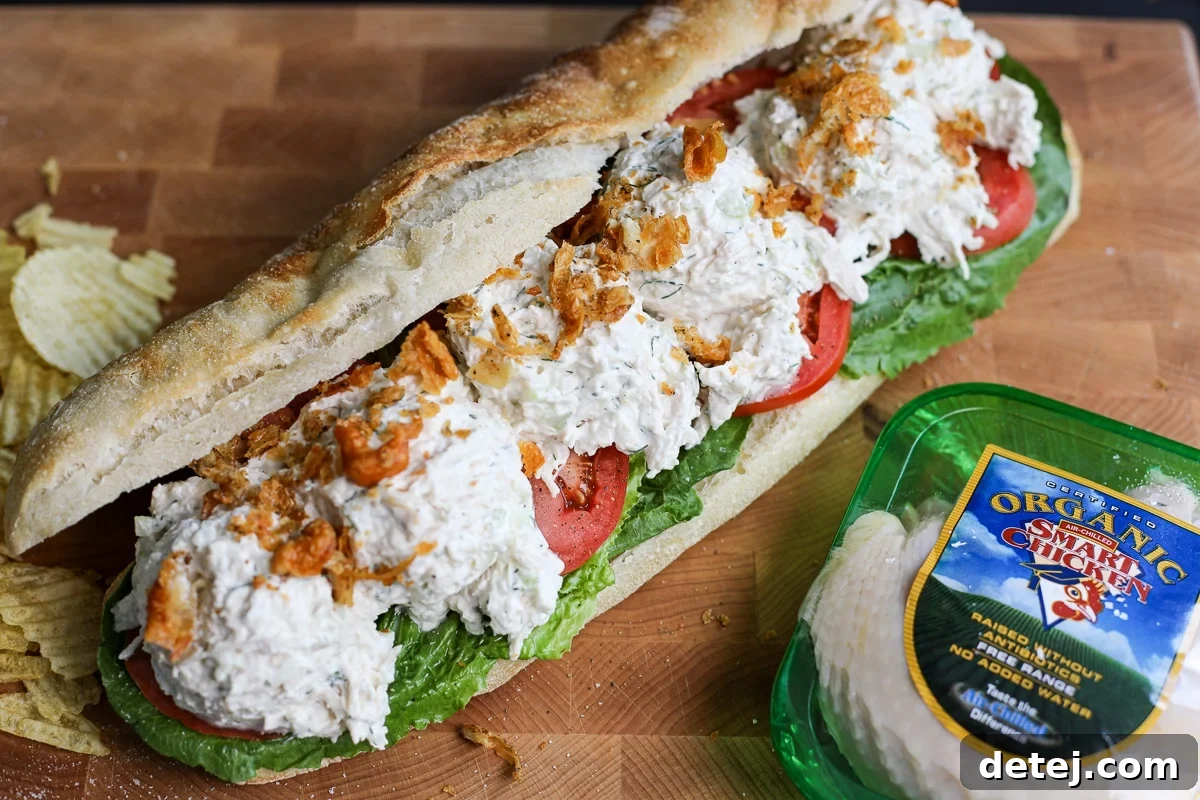 chicken sandwich with smart chicken packaging.