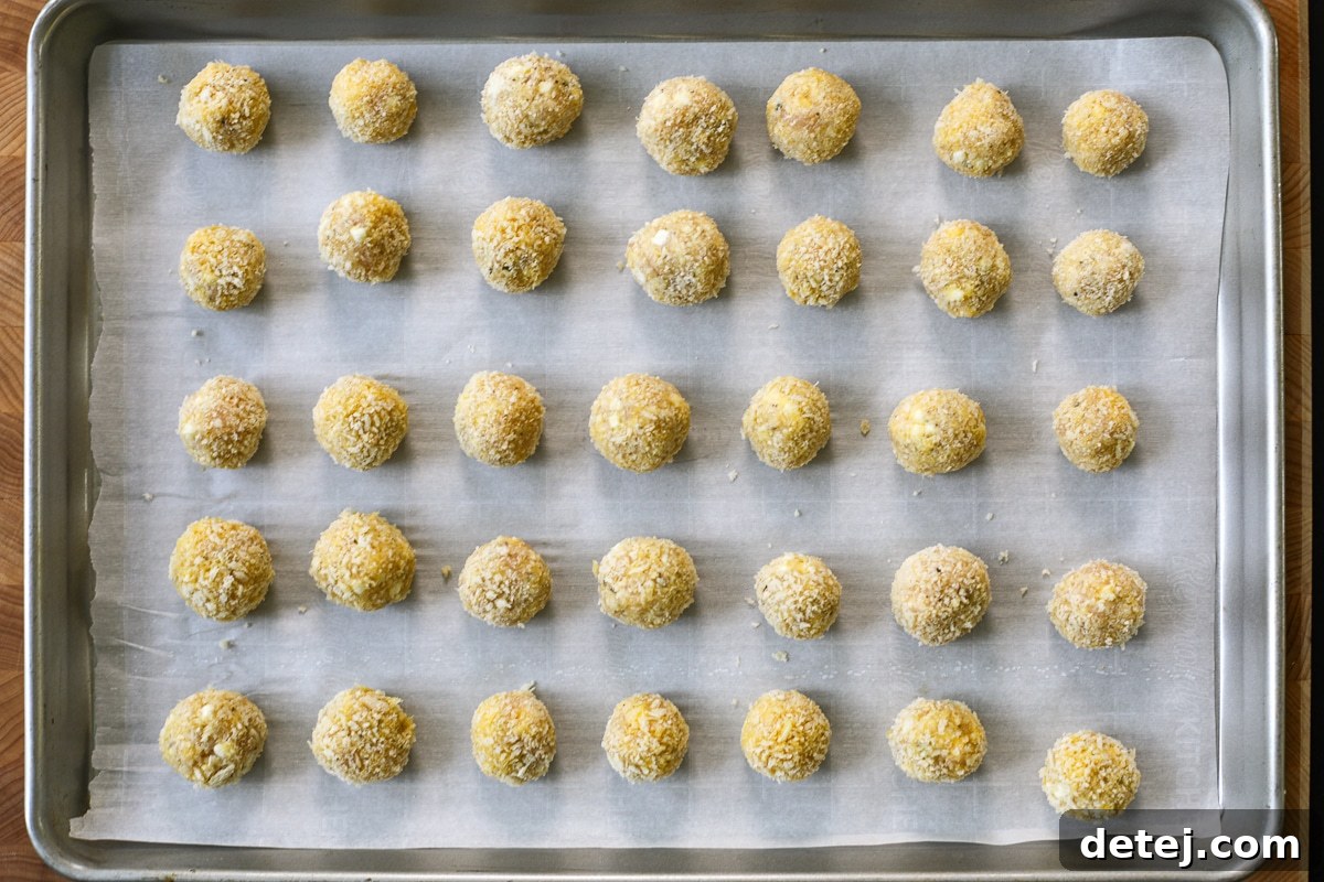 mini meatballs on a tray.