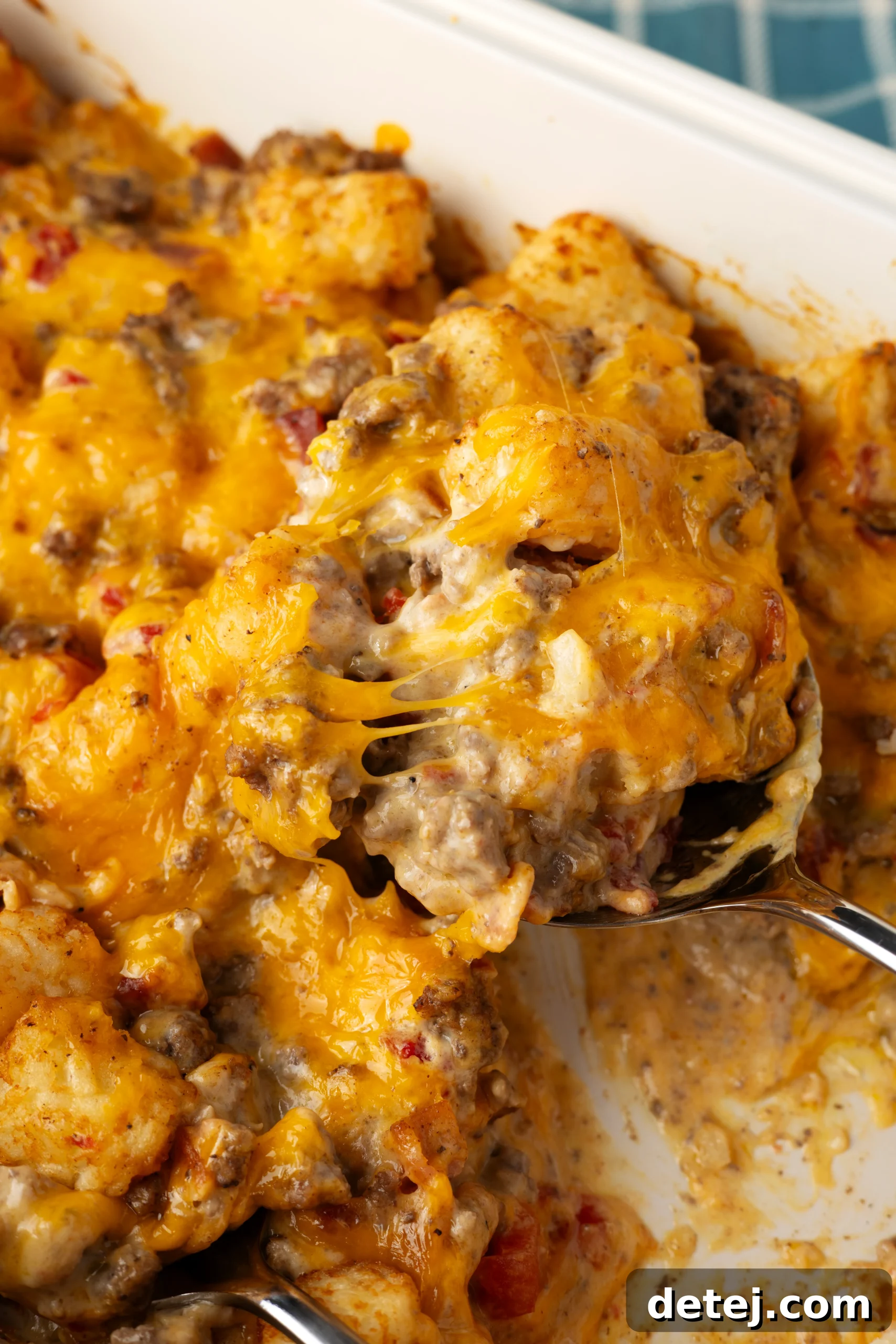 Loaded Bacon Cheeseburger Tater Tot Casserole 4 Bacon Cheeseburger Tater Tot Casserole