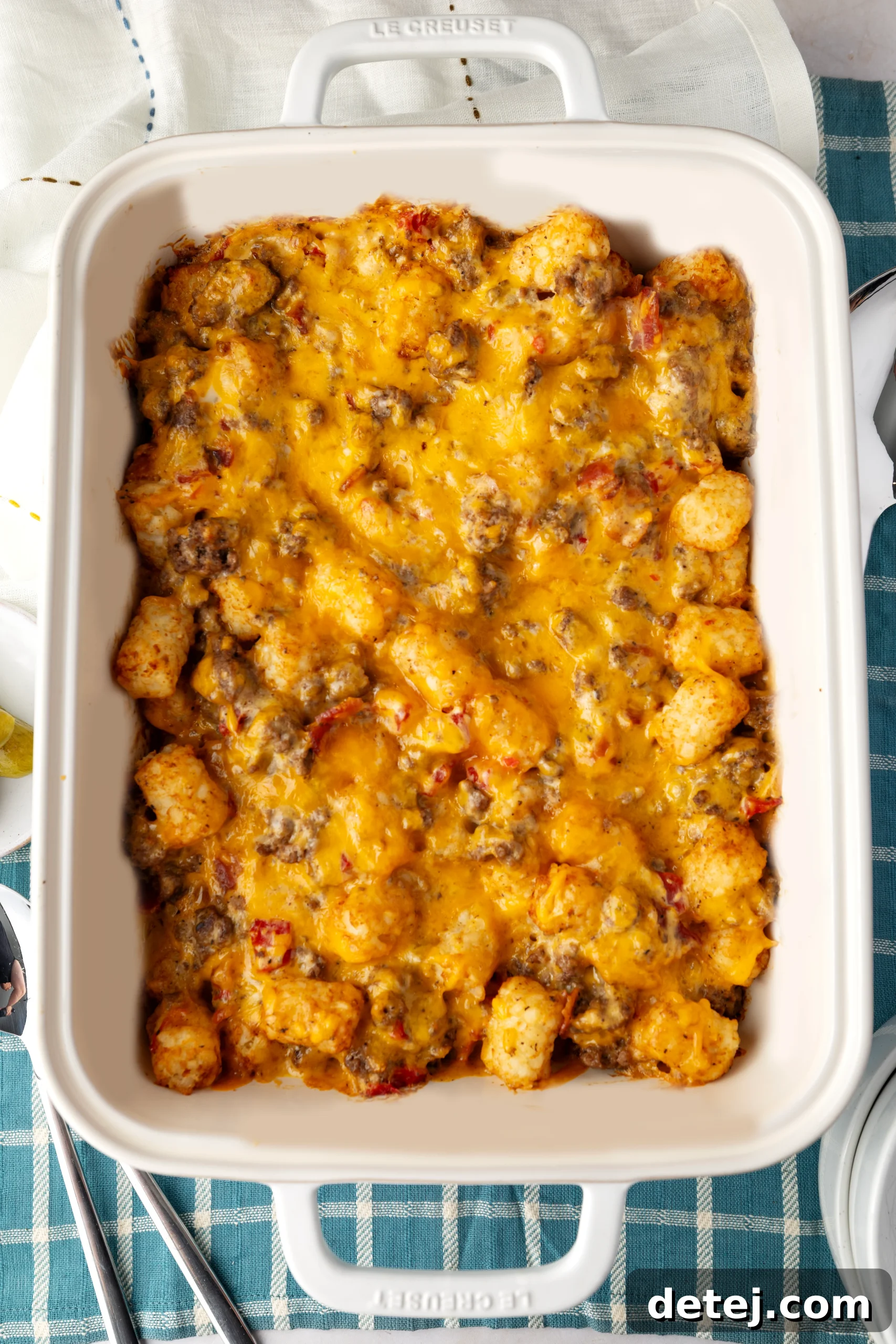 Loaded Bacon Cheeseburger Tater Tot Casserole 5 Bacon Cheeseburger Tater Tot Casserole